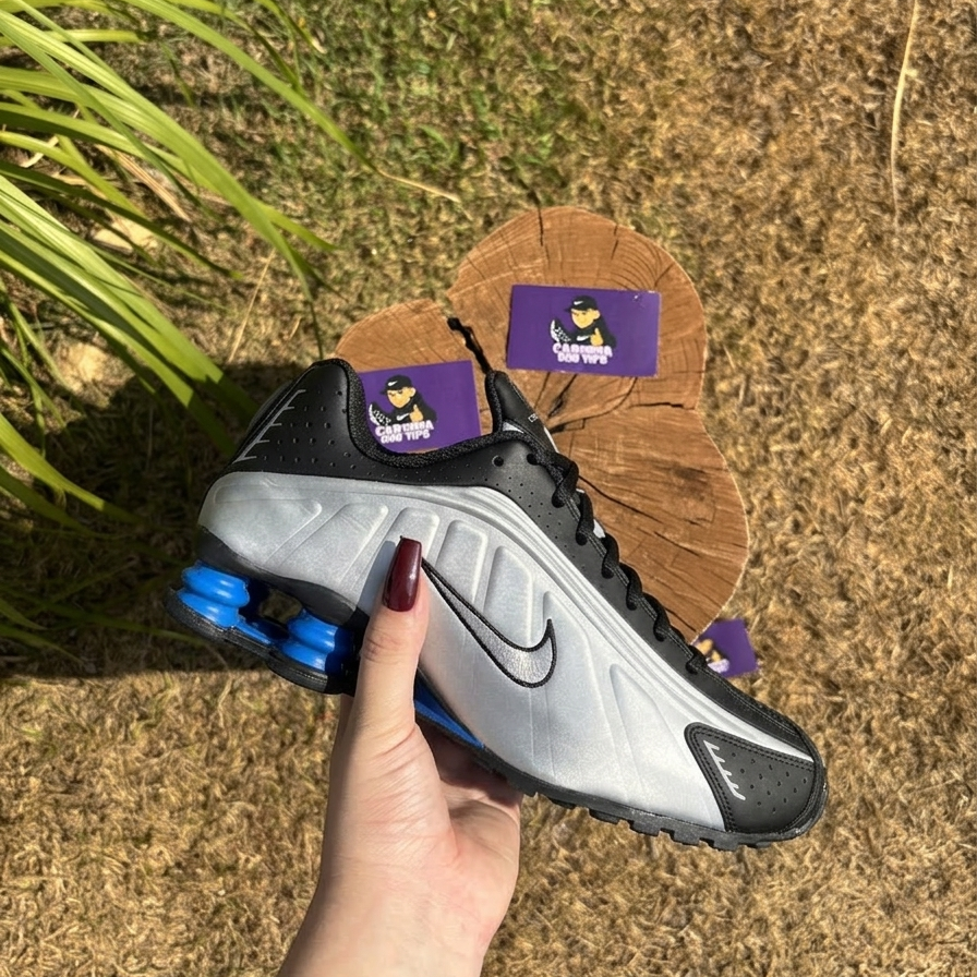 Nike Shox R4 " Cinza/Azul "